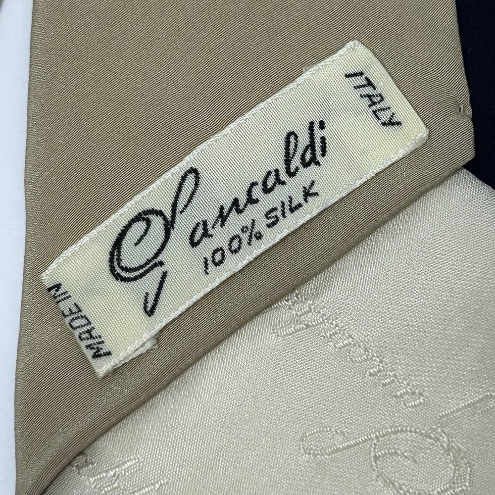 Vintage Pancaldi Silk Tie Art Deco Face Via Barberini Rubenstein Bros View 3